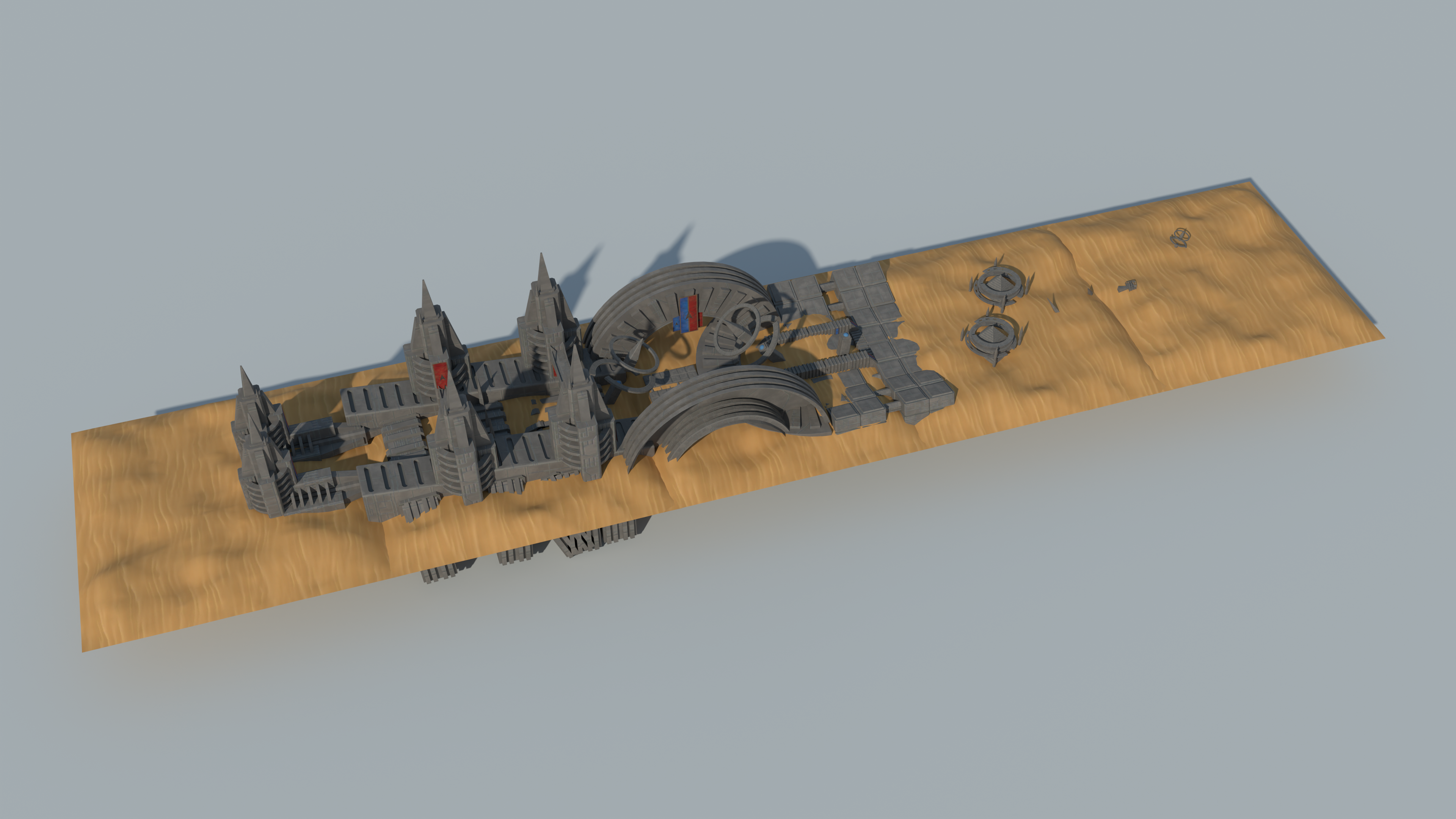 Futuristic desert map